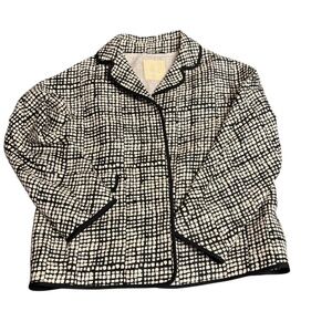 'S MAX MARA jacket- Size 12 Crosshatch Contrast Blazer Beautiful tailored